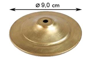 Dessus lampe en laiton diamètre 90 mm